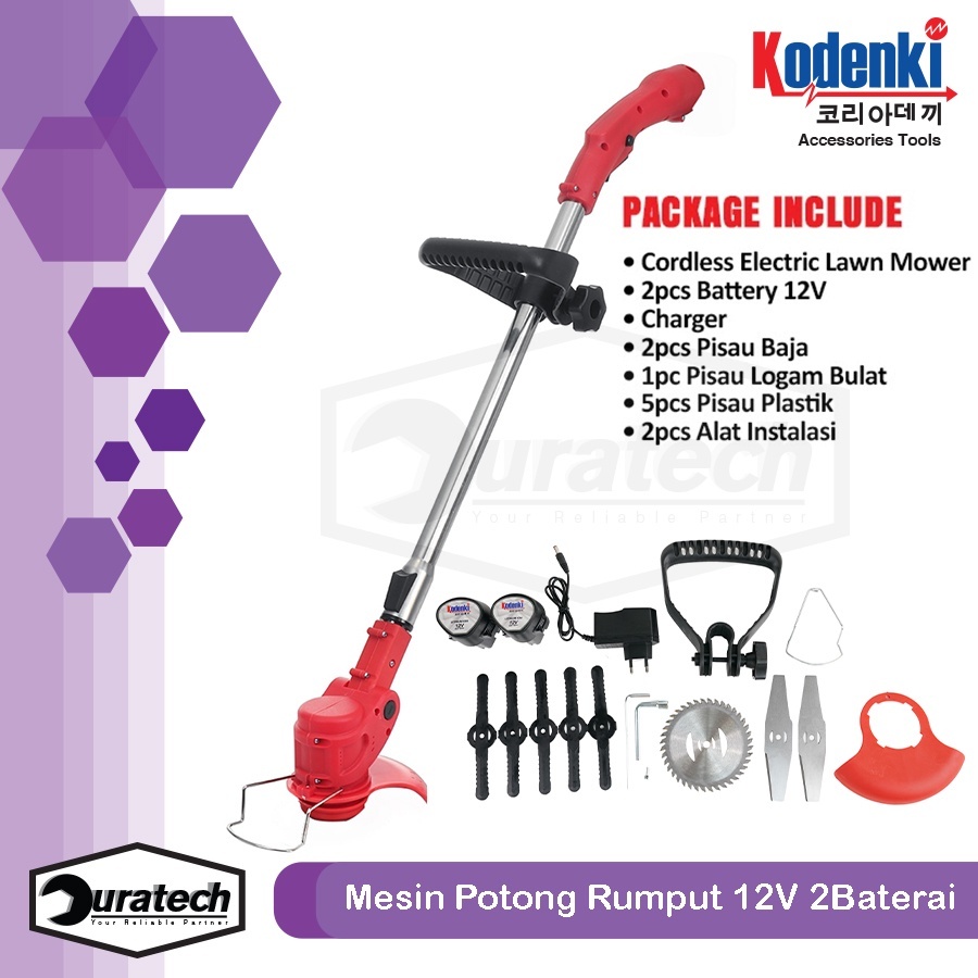 Foto Mesin Mesin Potong Rumput Electric Mower Type J Battery 12V